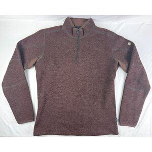 KUHL ThermoKore Pullover Men’s M Maroon Quarter Zip Wool Blend Gorpcore Outdoors